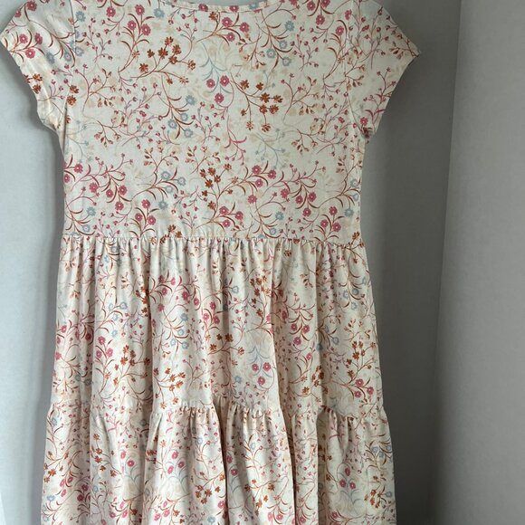 Children's Place Girls Floral Ruffle bottom dress. Size L 10/12 28"L - Picture 2 of 4